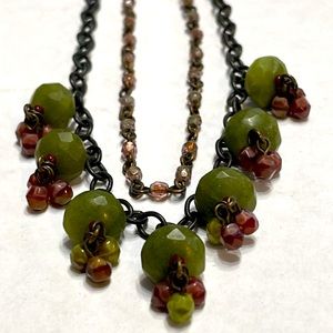 David Audrey Gemstone Statement Necklace All original